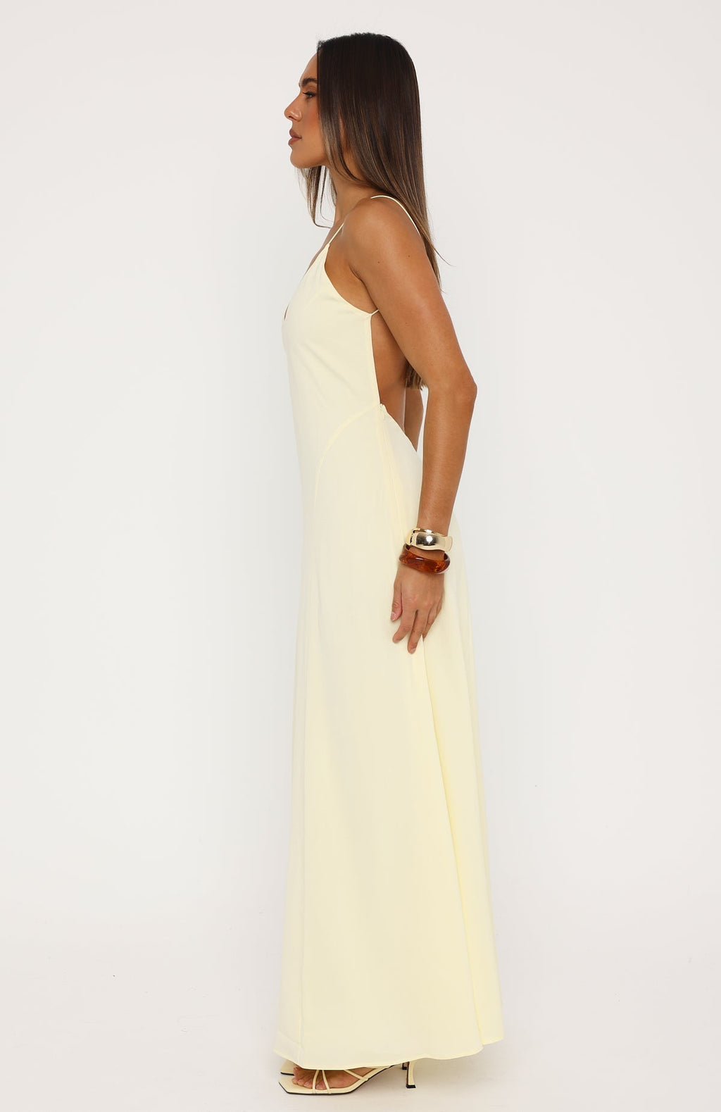 White Fox So Lovely Maxi Dress Lemon