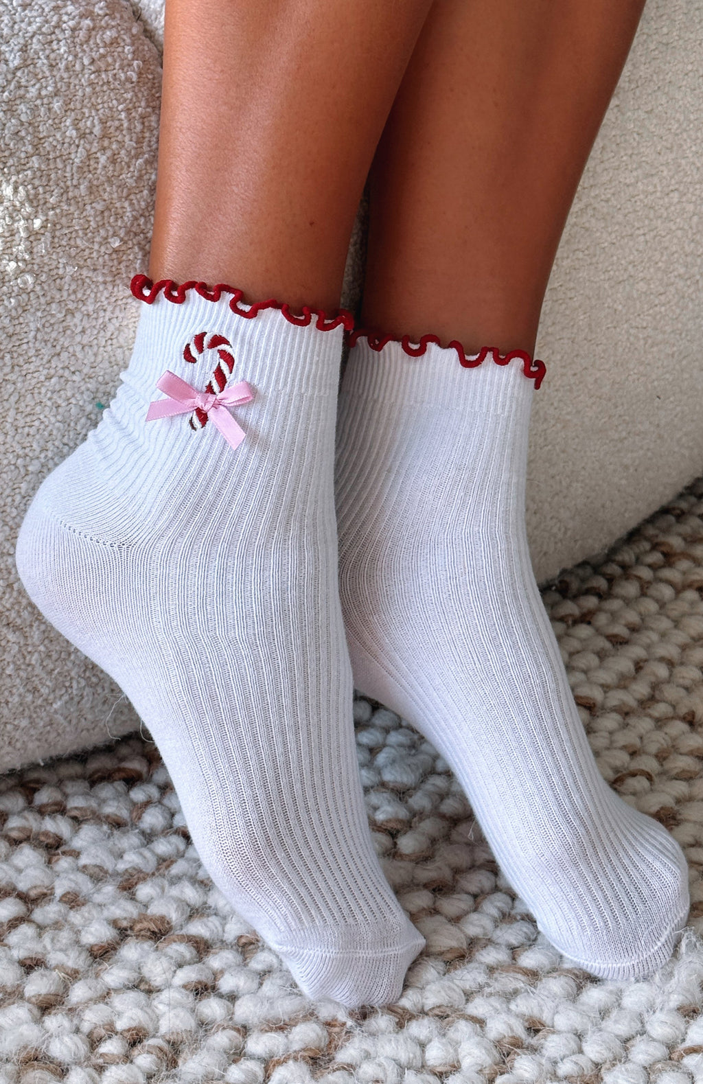 White Fox Festive Socks 2 Pack White