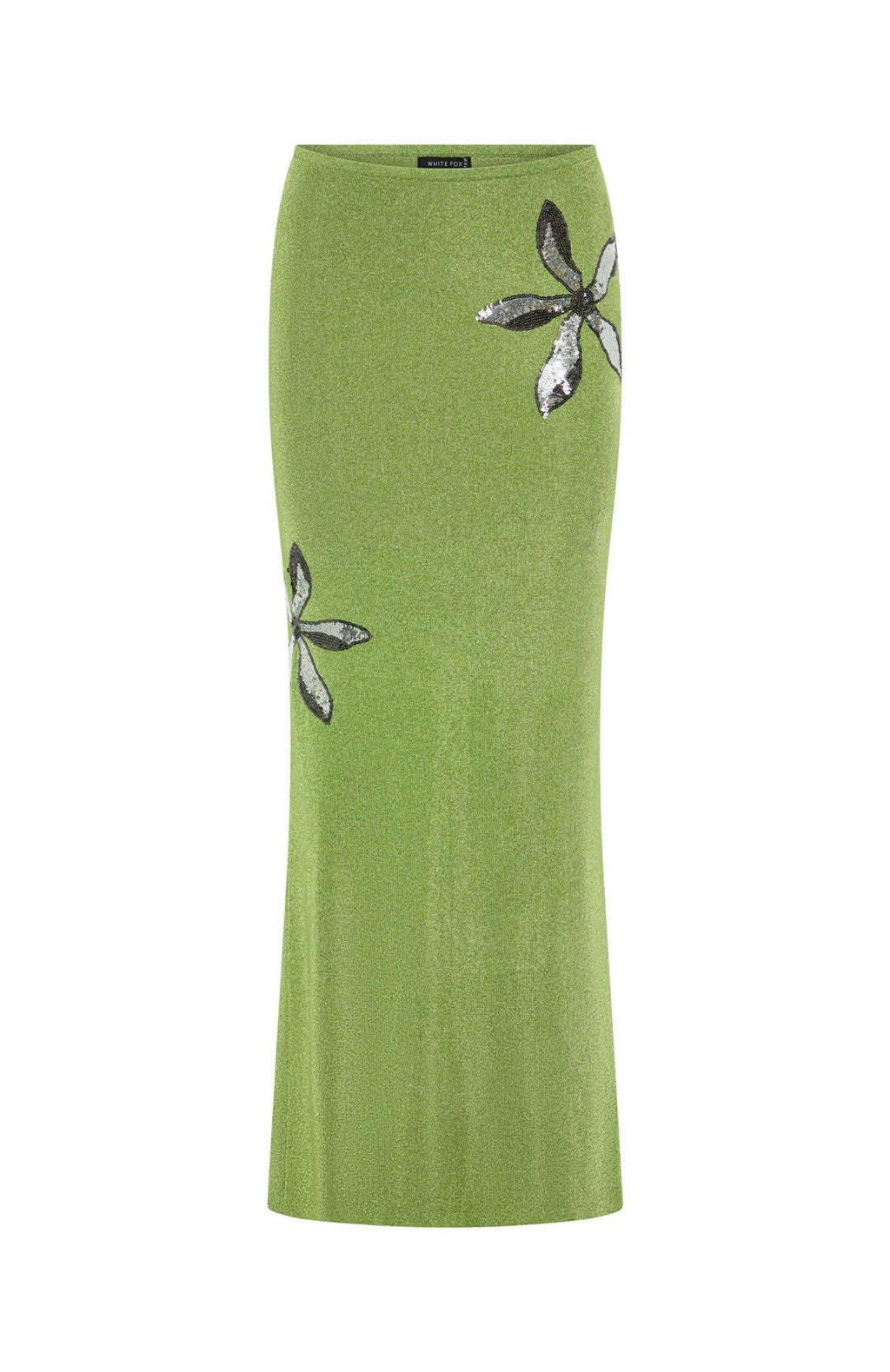White Fox Tide And Bloom Knit Maxi Skirt Kiwi