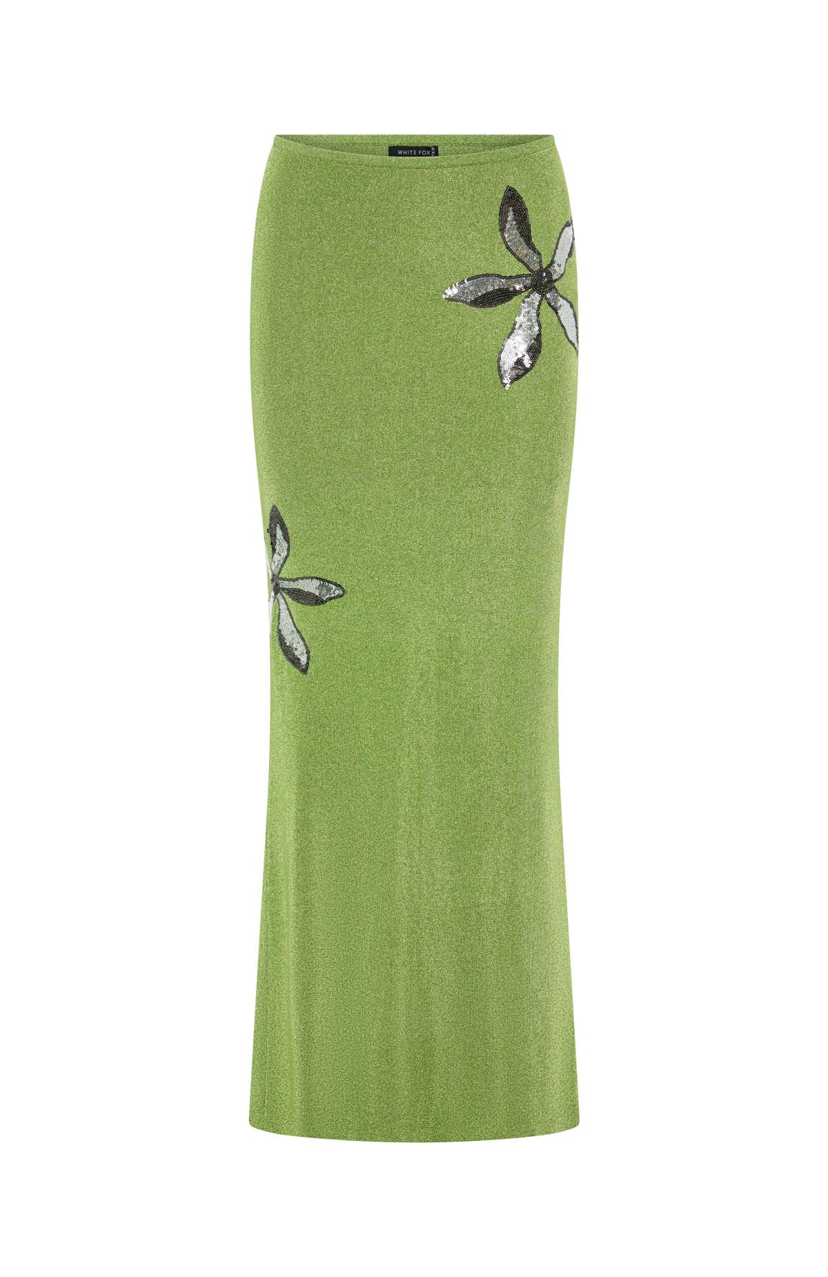 White Fox Tide And Bloom Knit Maxi Skirt Kiwi
