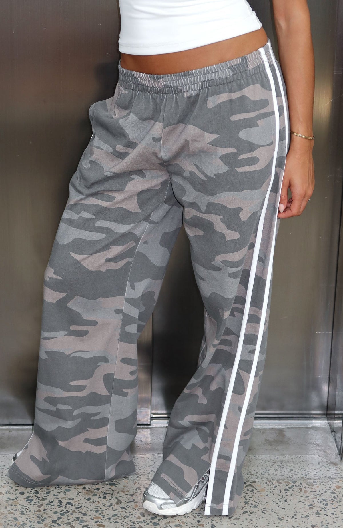 White Fox Make Me Promises Pants Camo Print