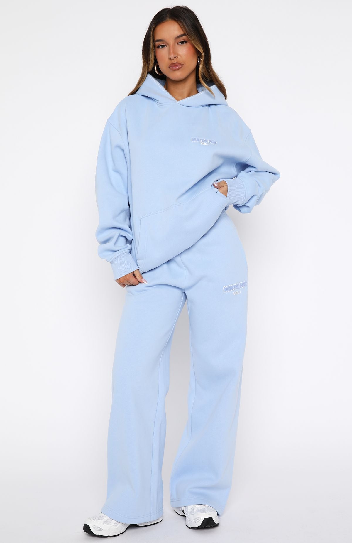 White Fox Vol. 1 Oversized Hoodie Blue