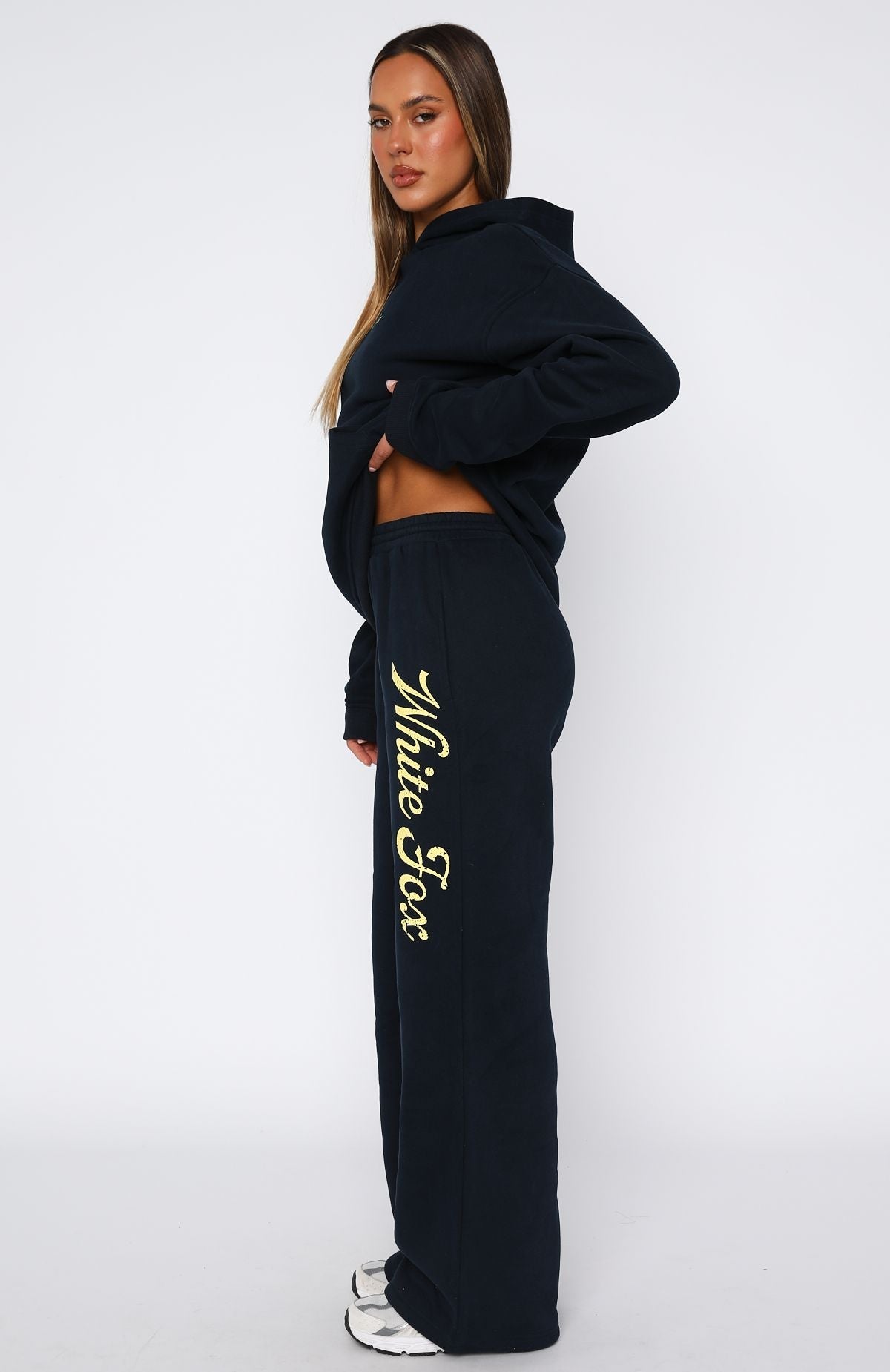 White Fox The Good Life Wide Leg Sweatpants Navy