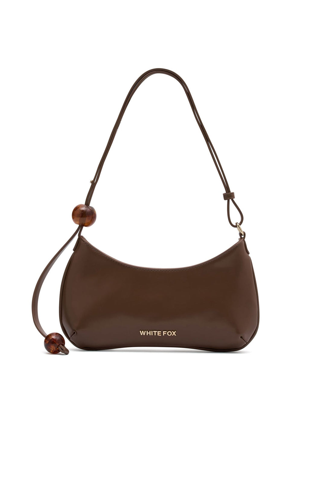 White Fox Lotus Shoulder Bag Chocolate PU