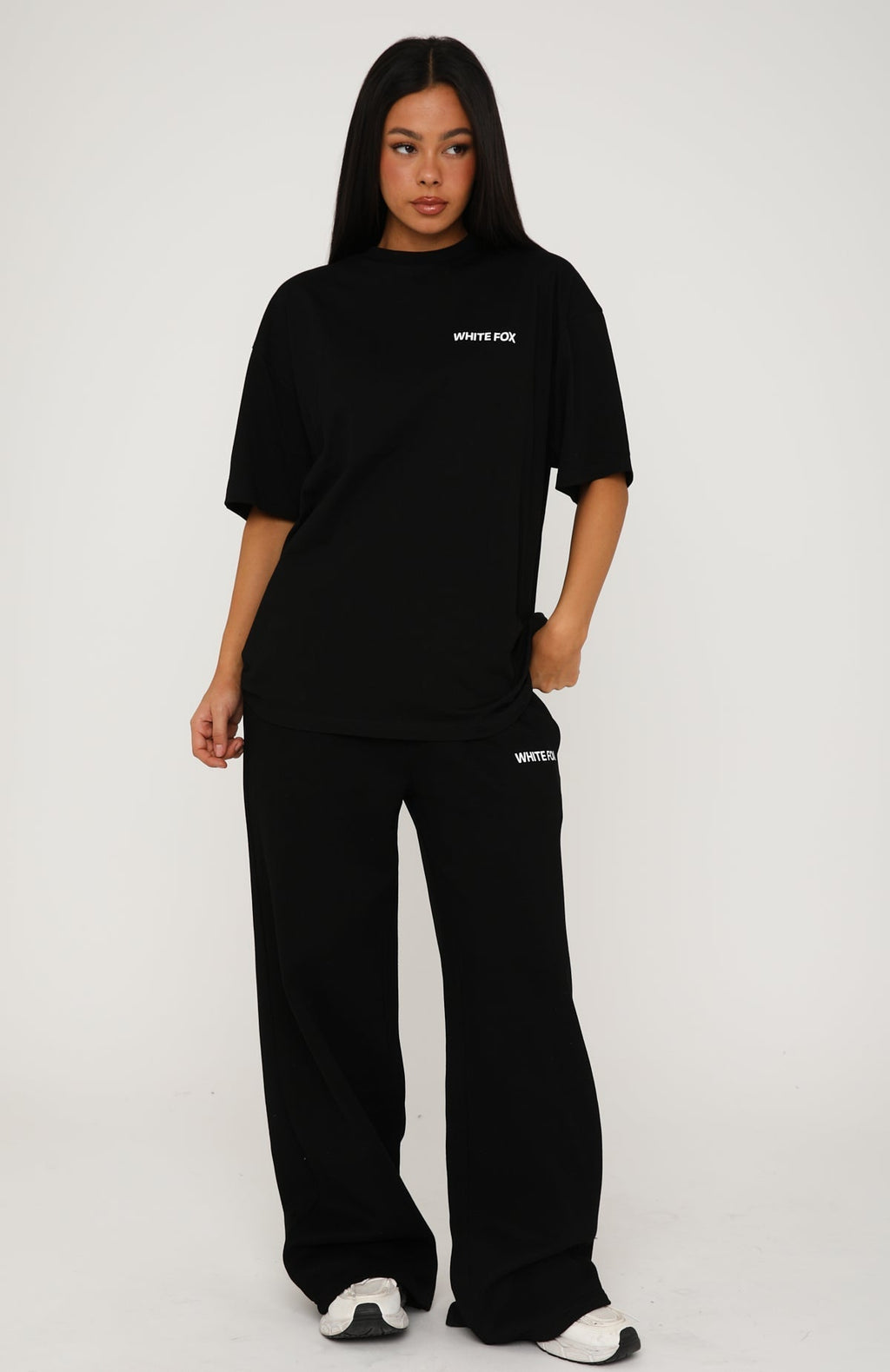 White Fox Core Classic Oversized Tee Black