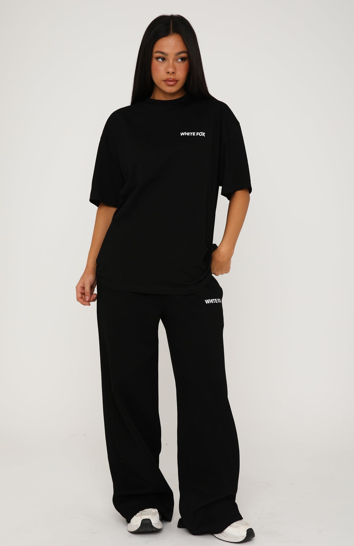 White Fox Core Classic Oversized Tee Black