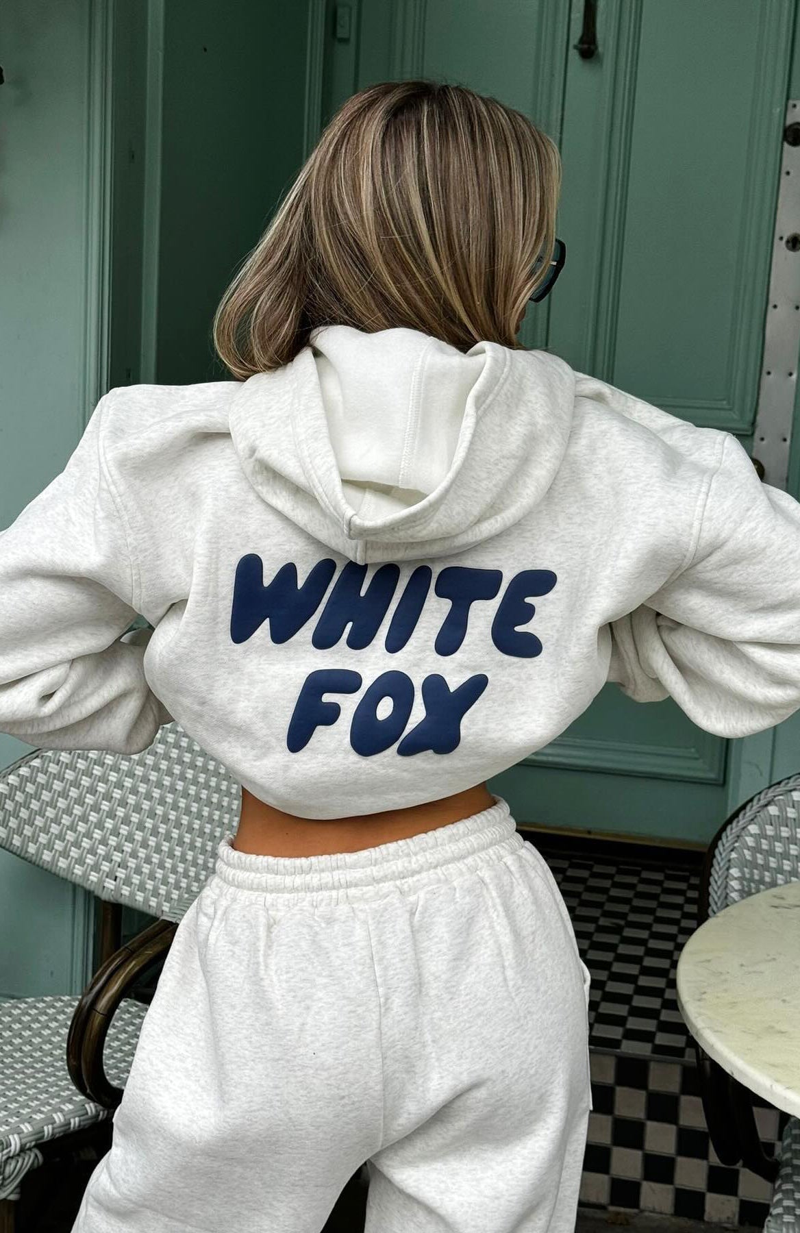 White Fox Offstage Hoodie Mineral Grey