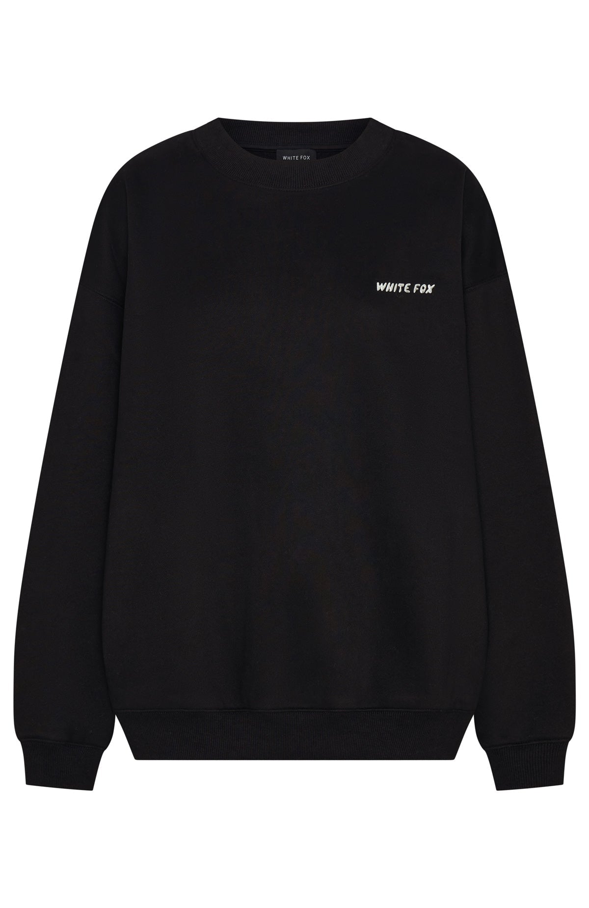White Fox Test Drive Oversized Sweater Black