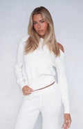 White Fox Please Be Mine Knit Sweater Off White