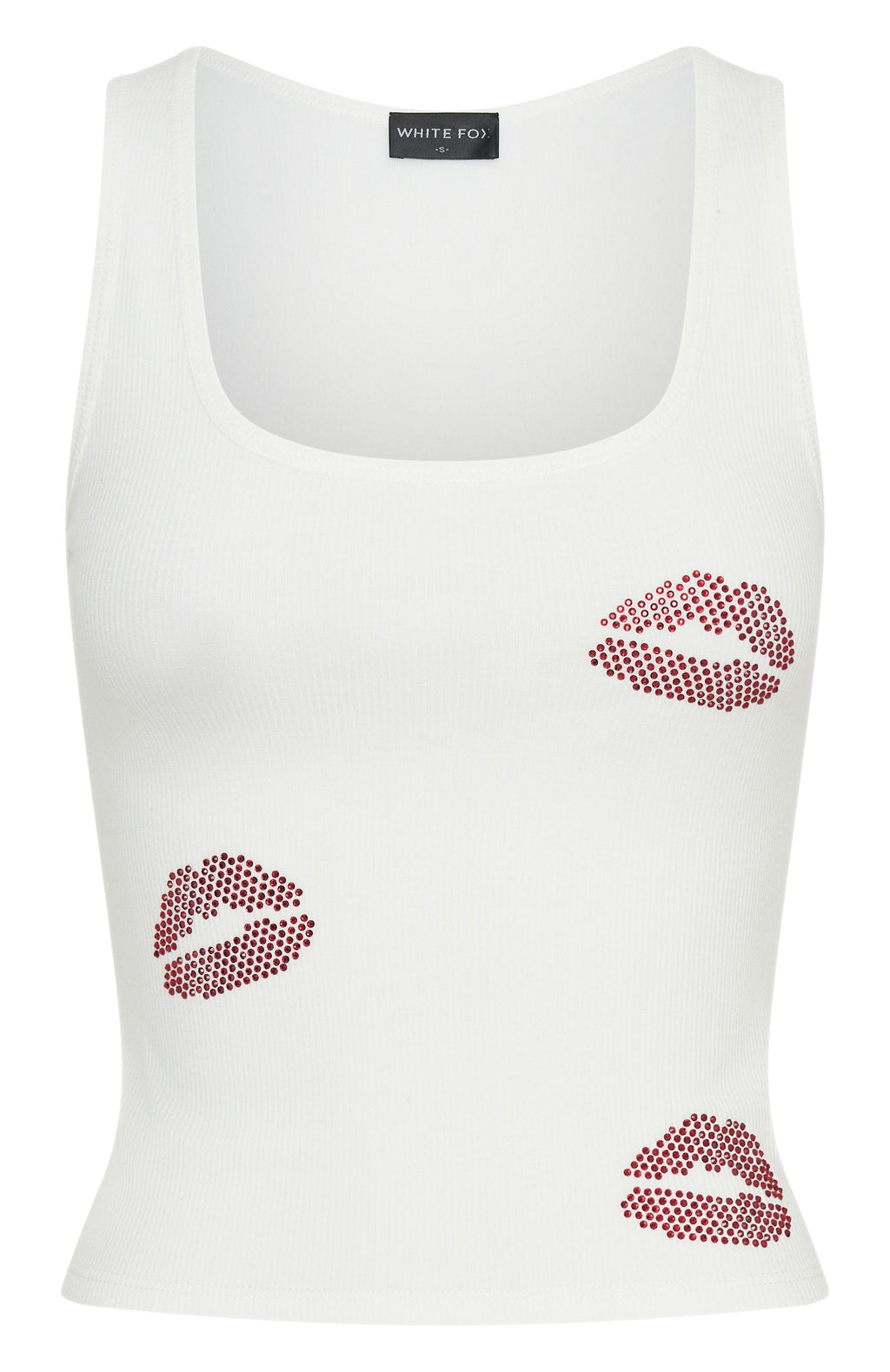 White Fox Pepper You In Kisses Tank Top White