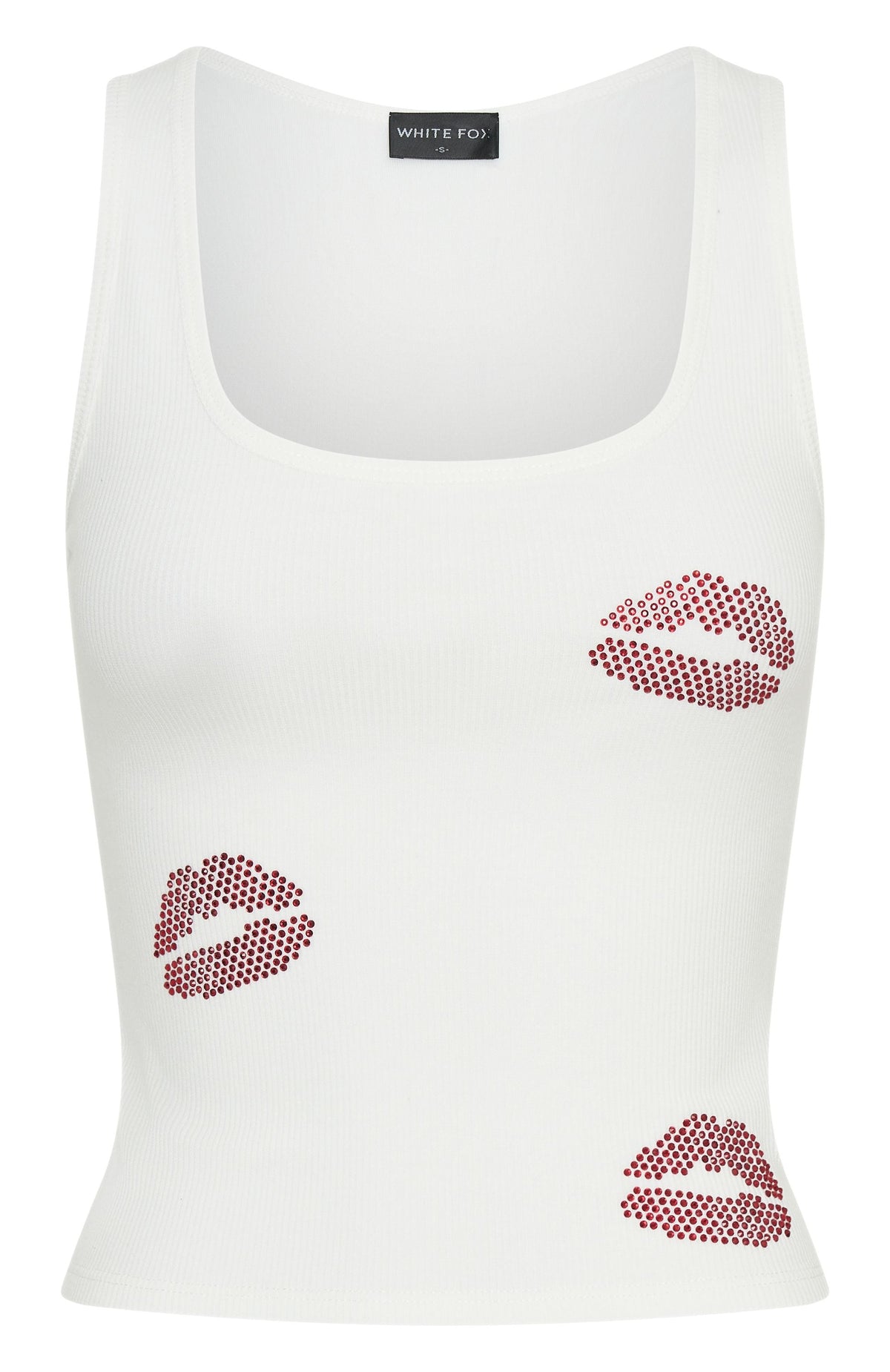 White Fox Pepper You In Kisses Tank Top White