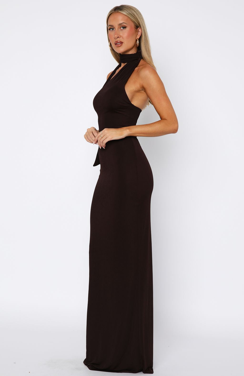 White Fox Sugar High Maxi Dress Chocolate
