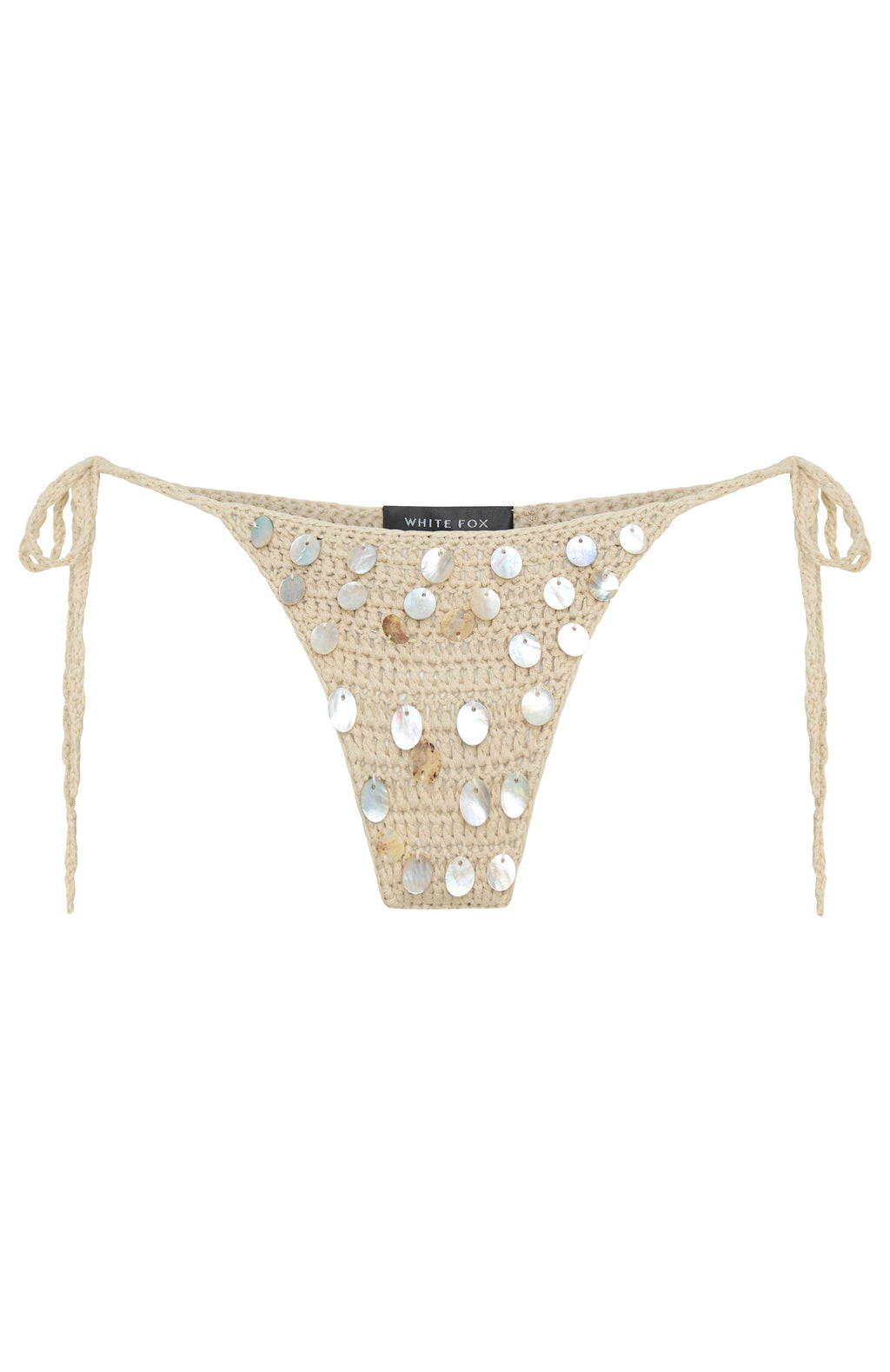 White Fox Need A Holiday Crochet Bikini Bottoms Shell