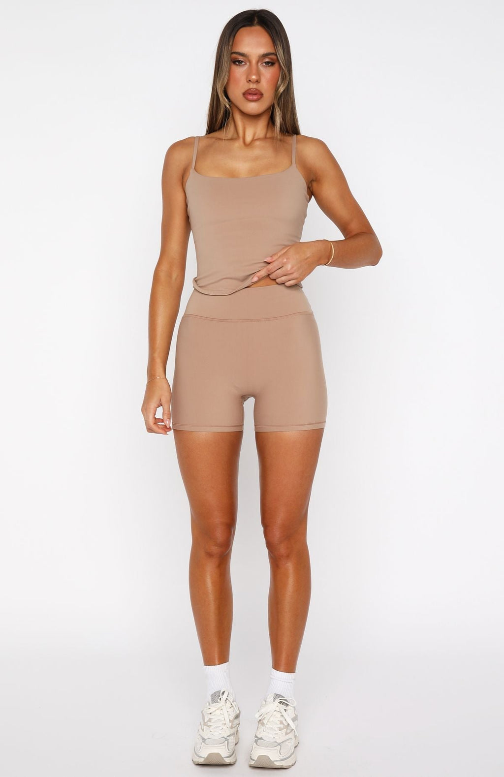 White Fox Glide Active Tank Caramel