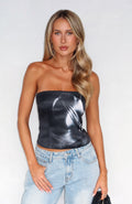 White Fox I'll Be Alright Strapless Bustier Midnight Twist