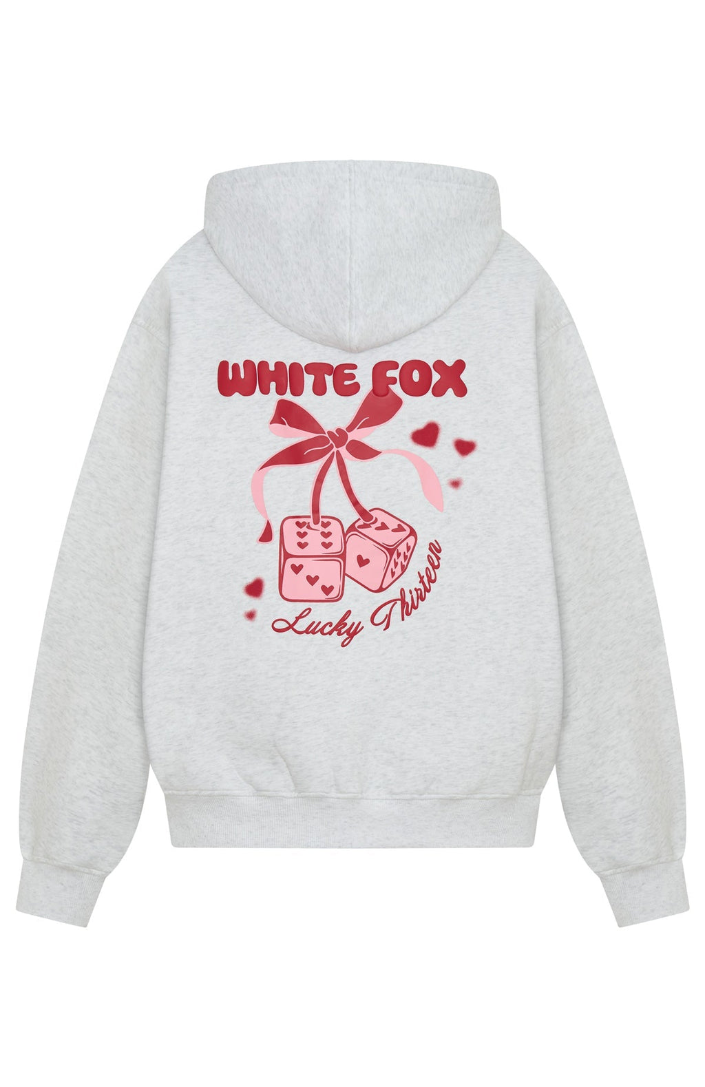 White Fox Lucky Thirteen Cheyenne Oversized Hoodie Grey Marle