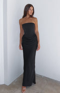 White Fox Love This Feeling Maxi Dress Black