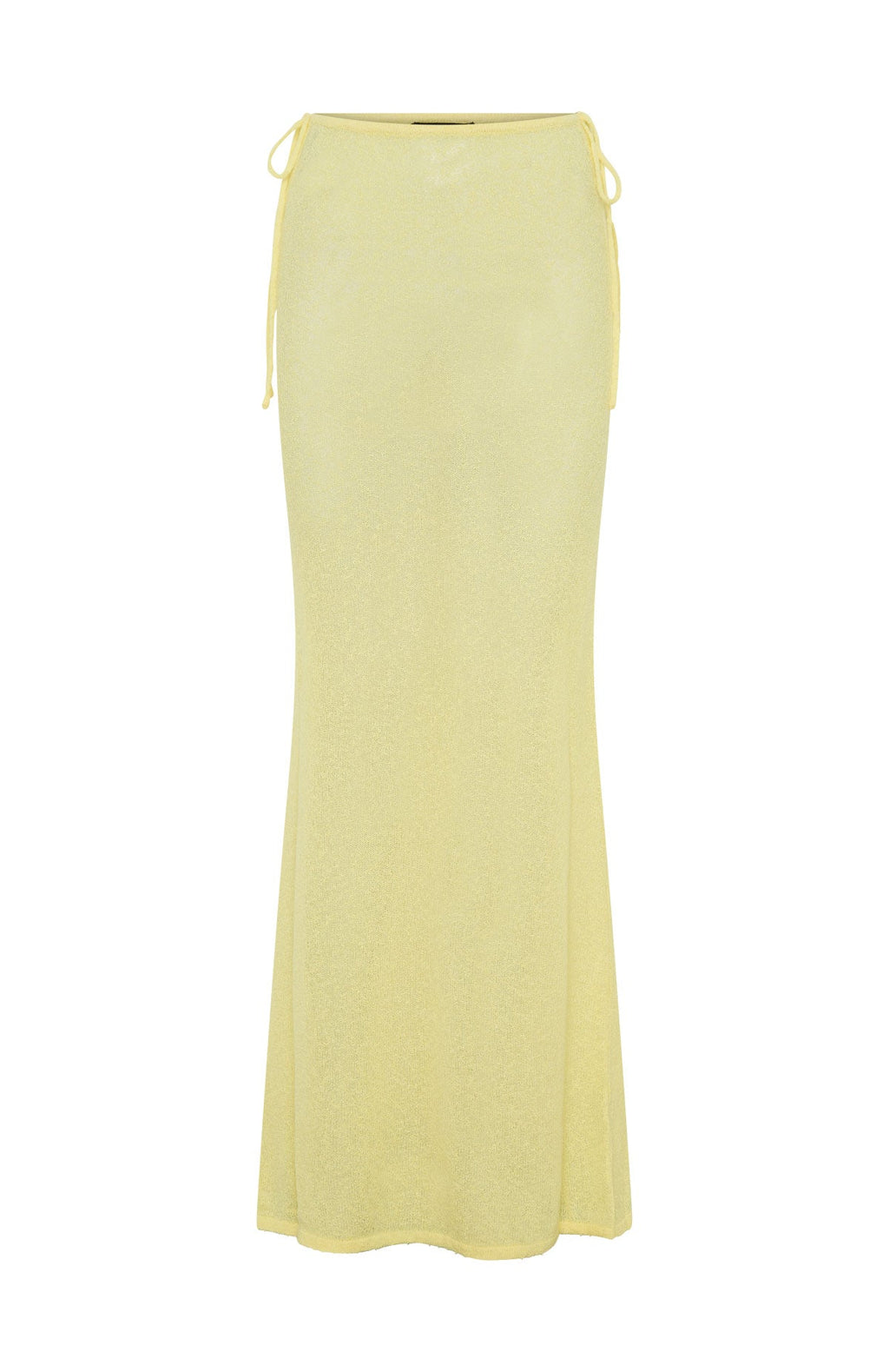 White Fox Costa Del Sol Knit Maxi Skirt Lemon