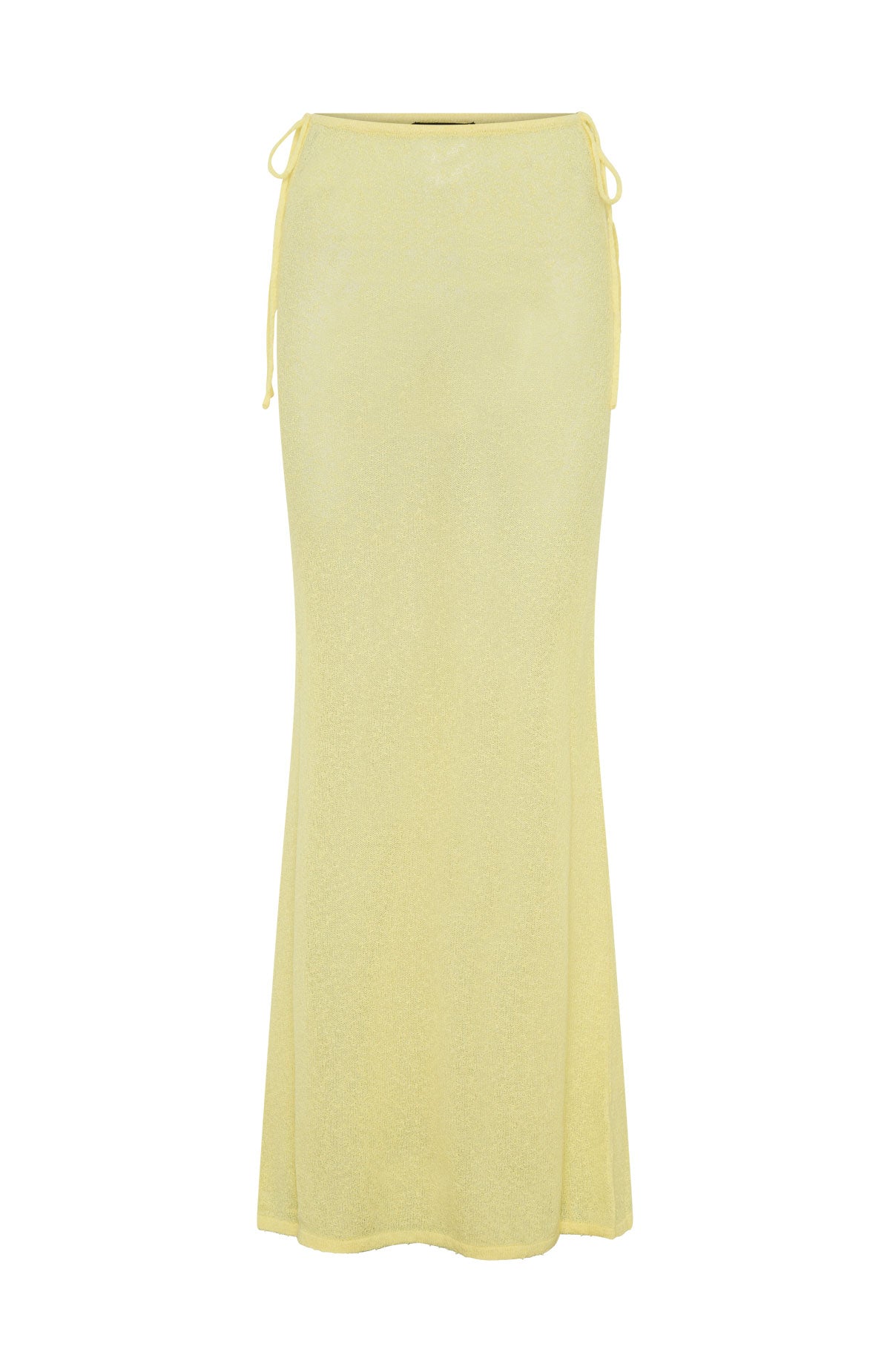 White Fox Costa Del Sol Knit Maxi Skirt Lemon