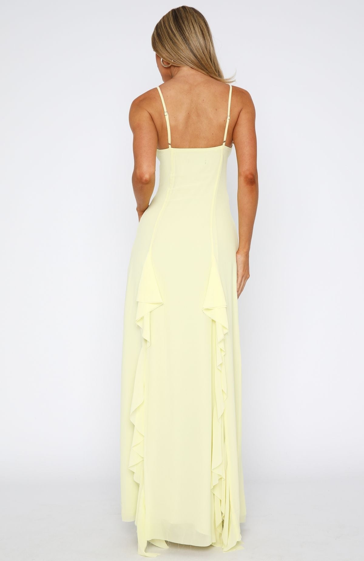 White Fox Summer Solstice Maxi Dress Lemon