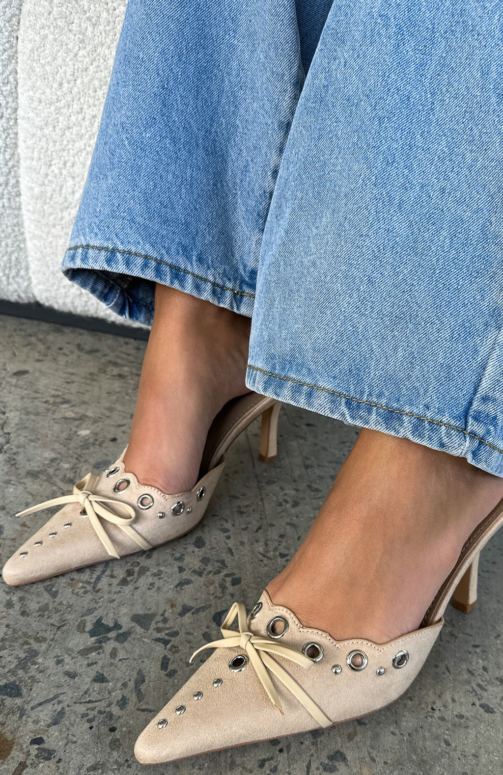 White Fox Leina Heels Cream
