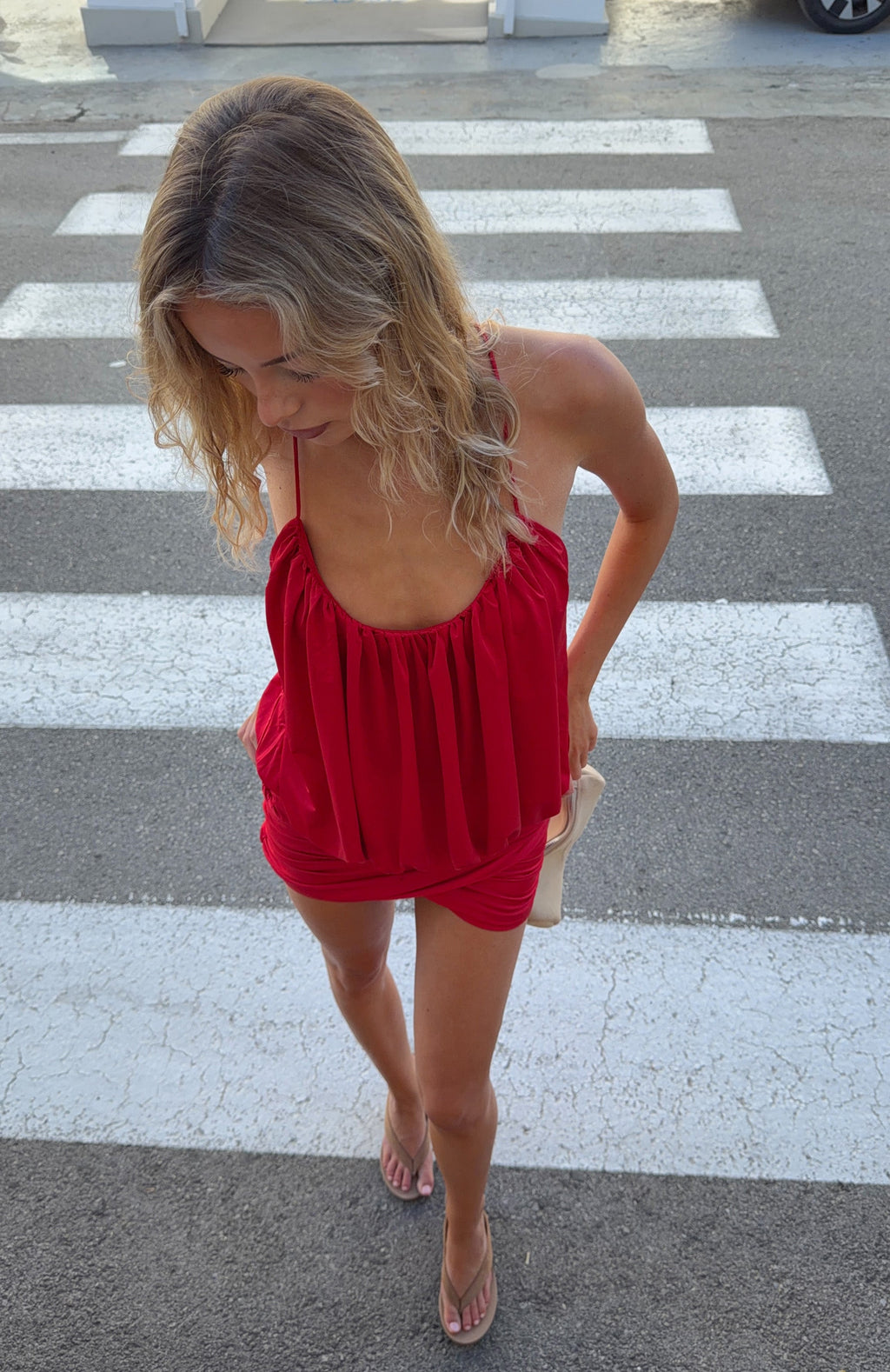 White Fox Bound To Slay Mini Dress Ruby