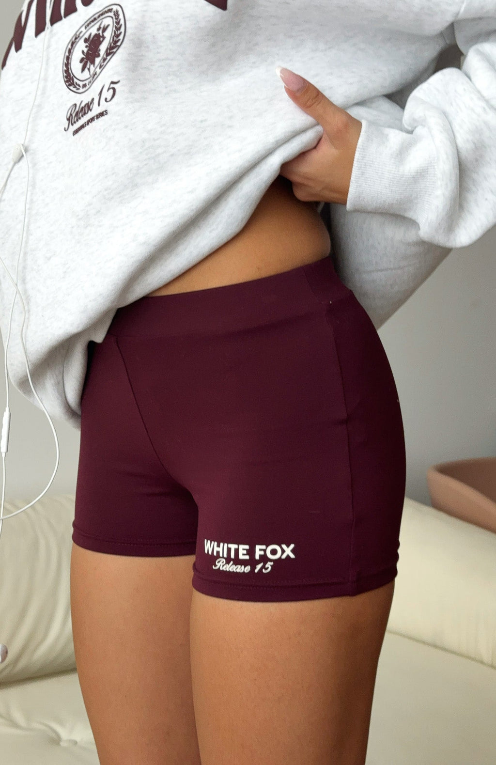 White Fox Release 15 Asalia Booty Shorts Plum