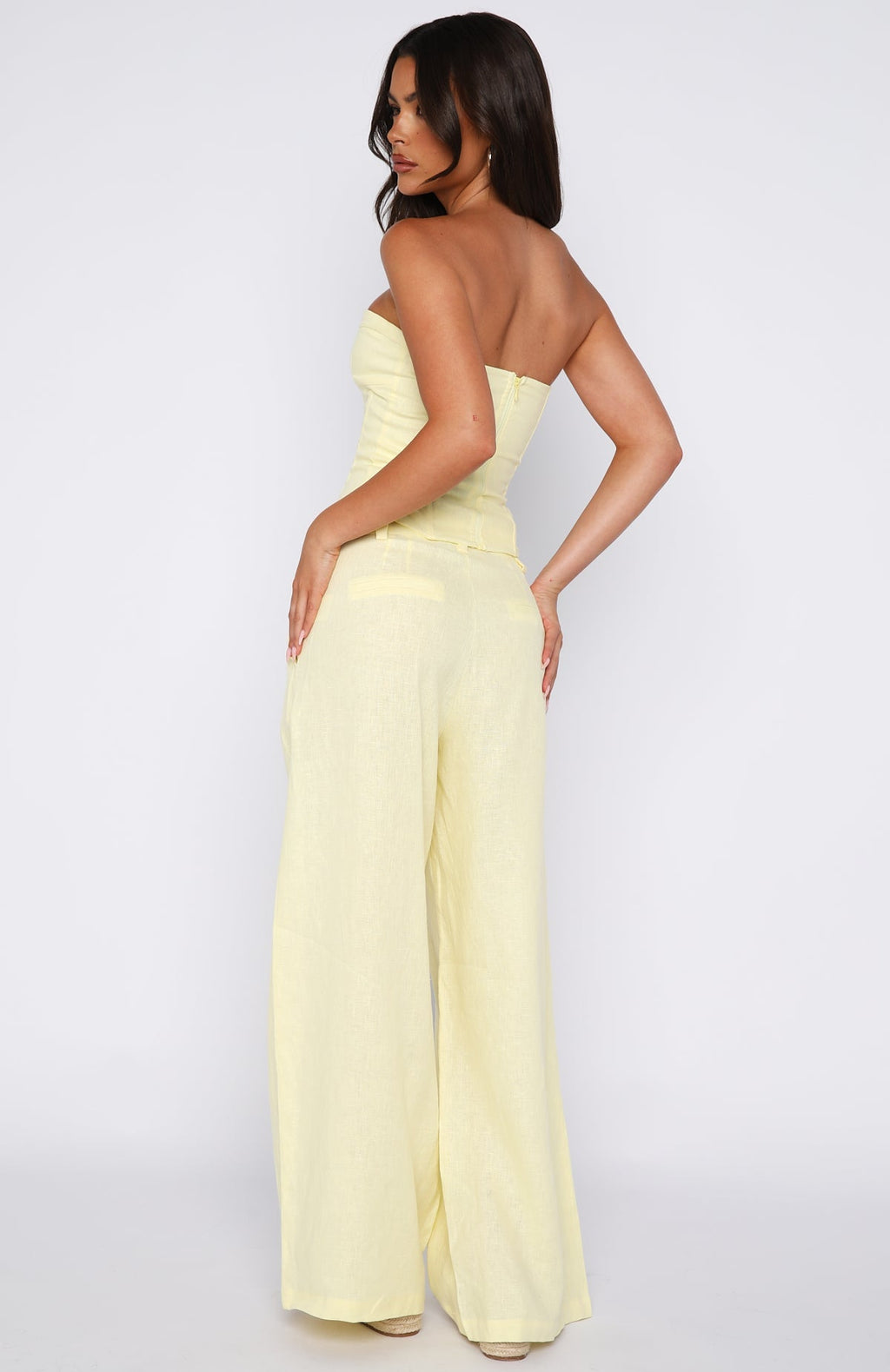 White Fox Unfinished Feelings Pants Lemon