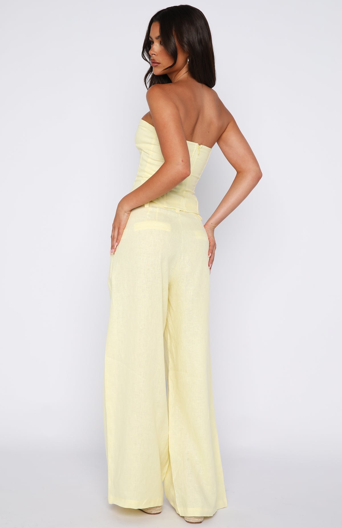 White Fox Unfinished Feelings Pants Lemon