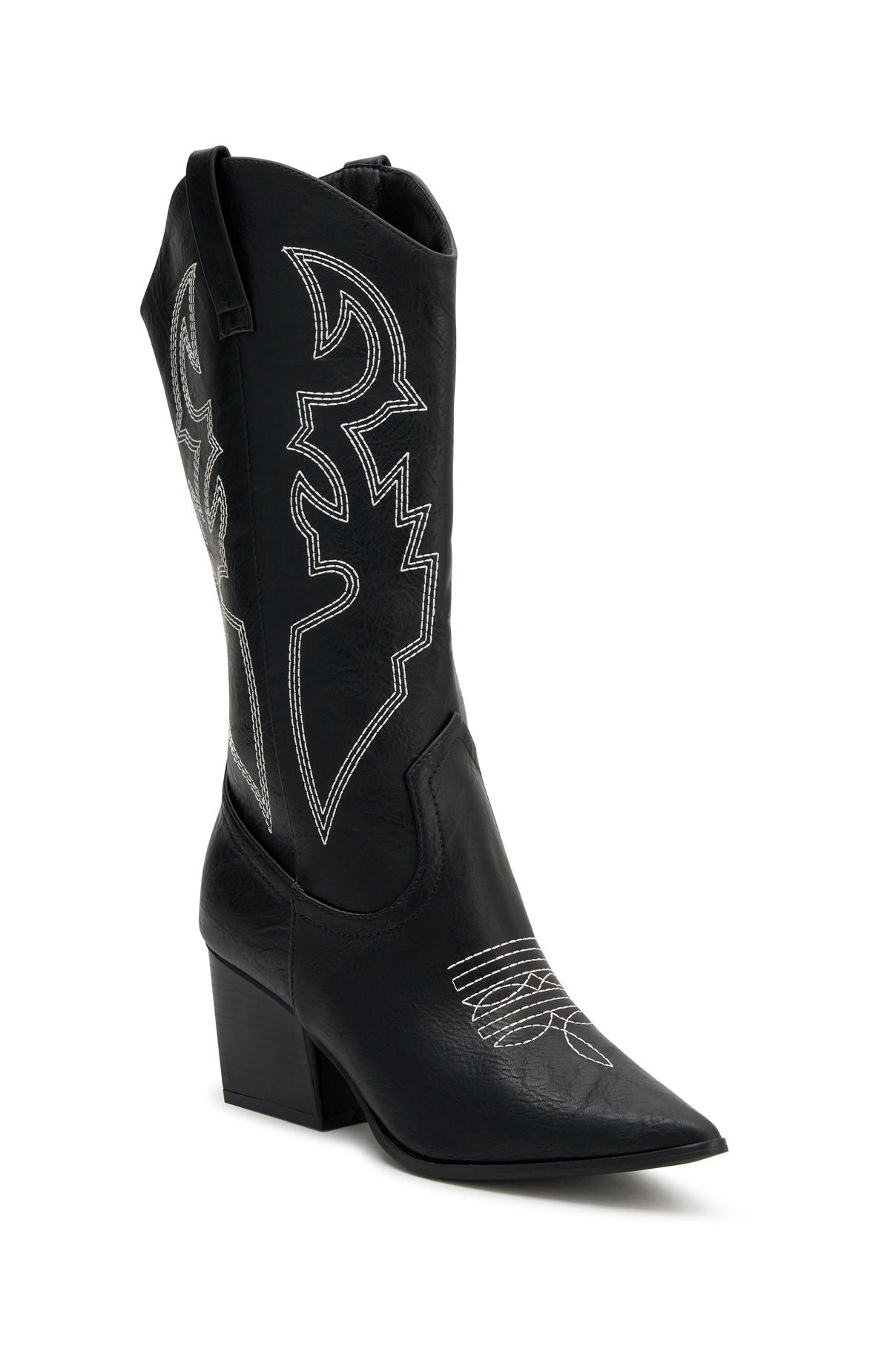 White Fox Alice Cowboy Boots Black