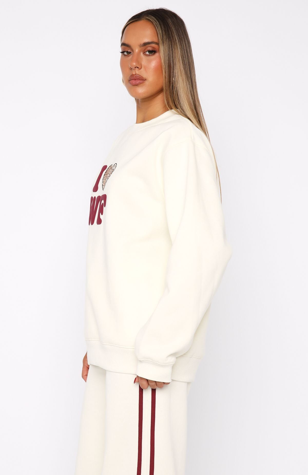 White Fox 11th Street Concrete Jungle Oversized Sweater Cake Batter