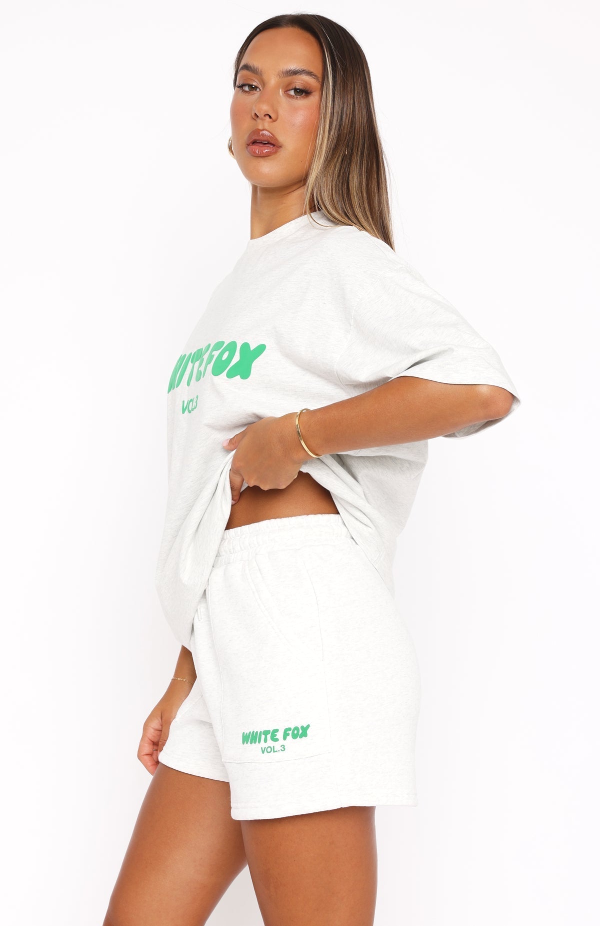 White Fox Offstage Lounge Shorts Glacier Grey