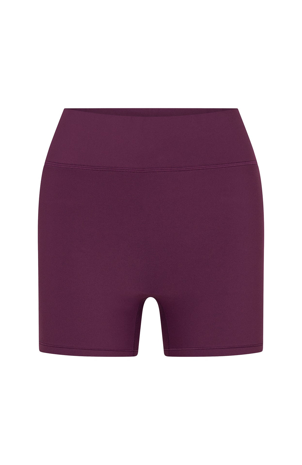 White Fox Keep Up High Waisted Shorts 4" Plum