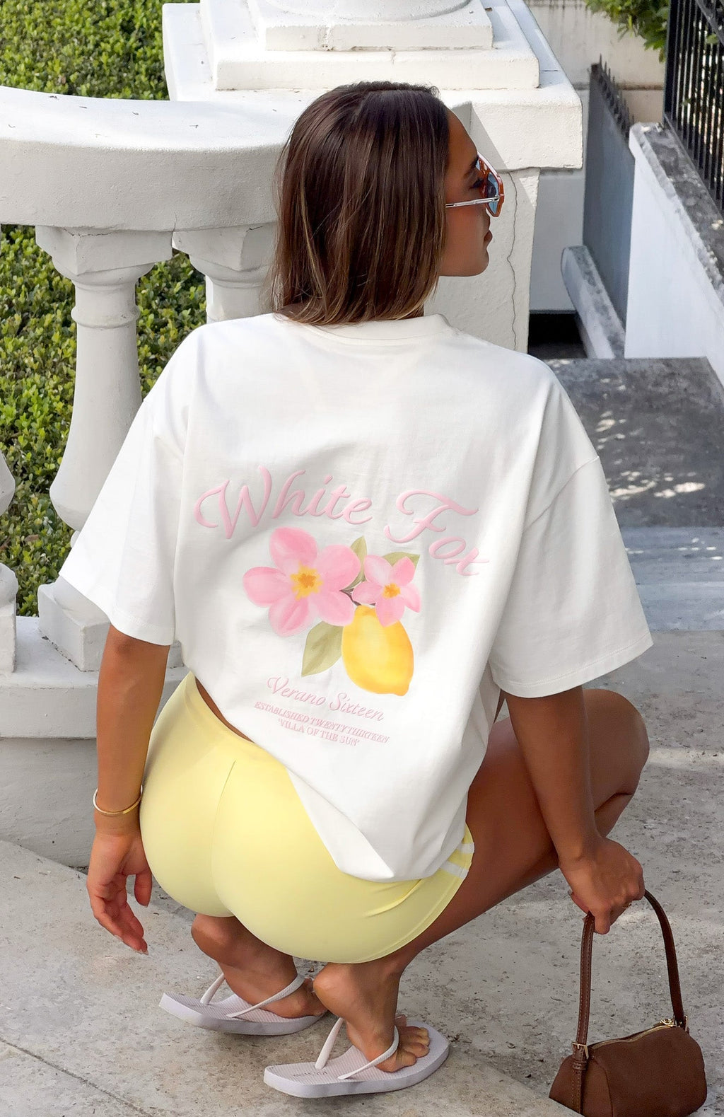 White Fox Verano Sixteen Valeria Oversized Tee White