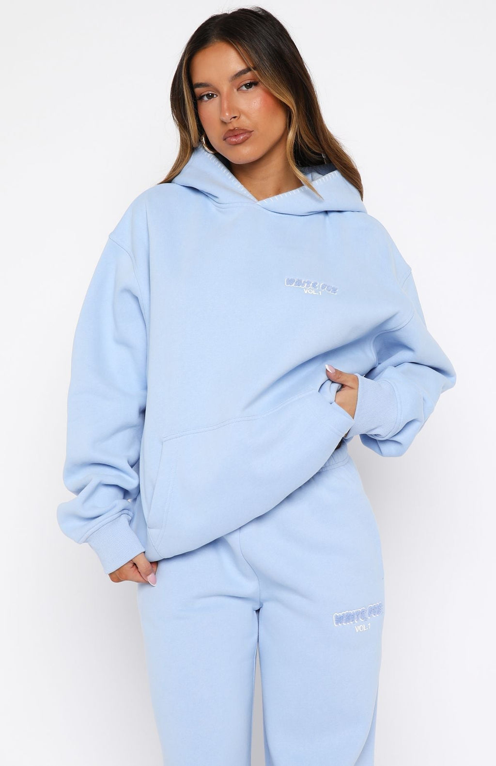 White Fox Vol. 1 Oversized Hoodie Blue