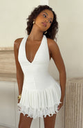 White Fox Turn Up Tonight Mini Dress White