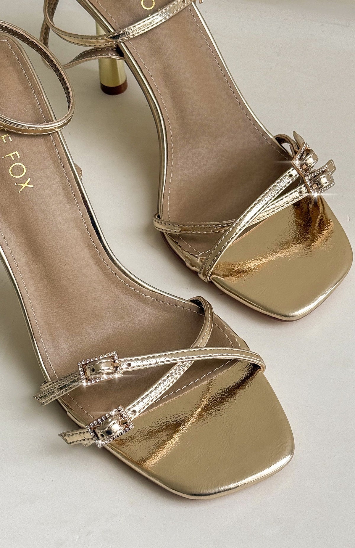 White Fox Addicted To You Heels Gold