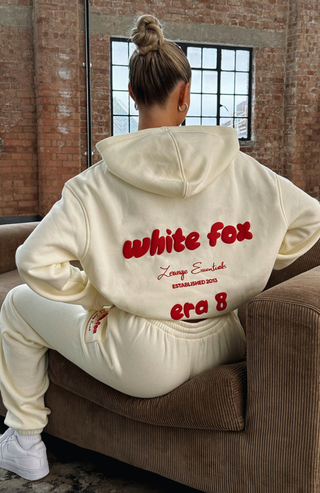 White Fox Era 8 Oversized Hoodie Cherry Cream