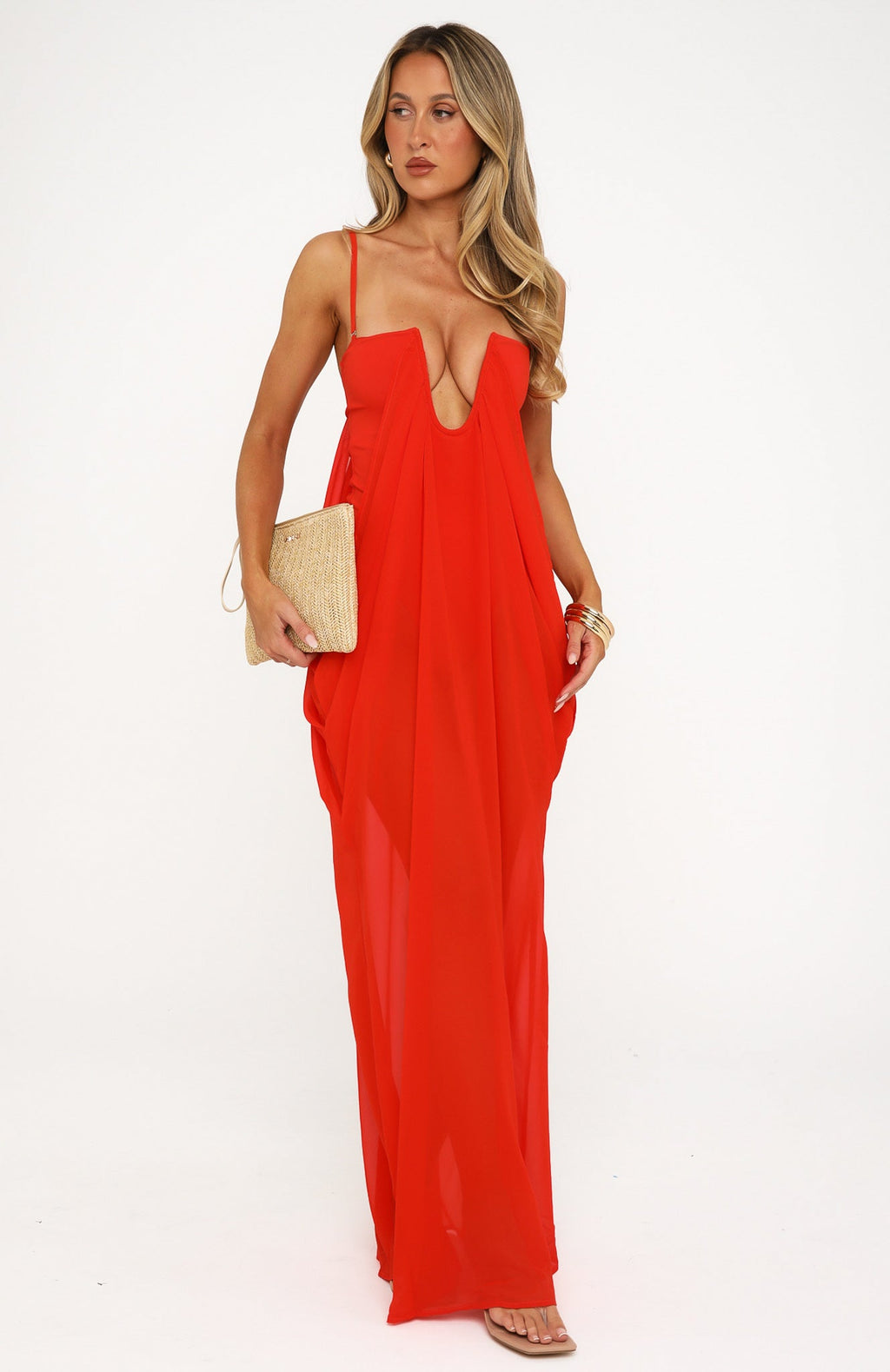 White Fox Sol Rio Maxi Dress Flame