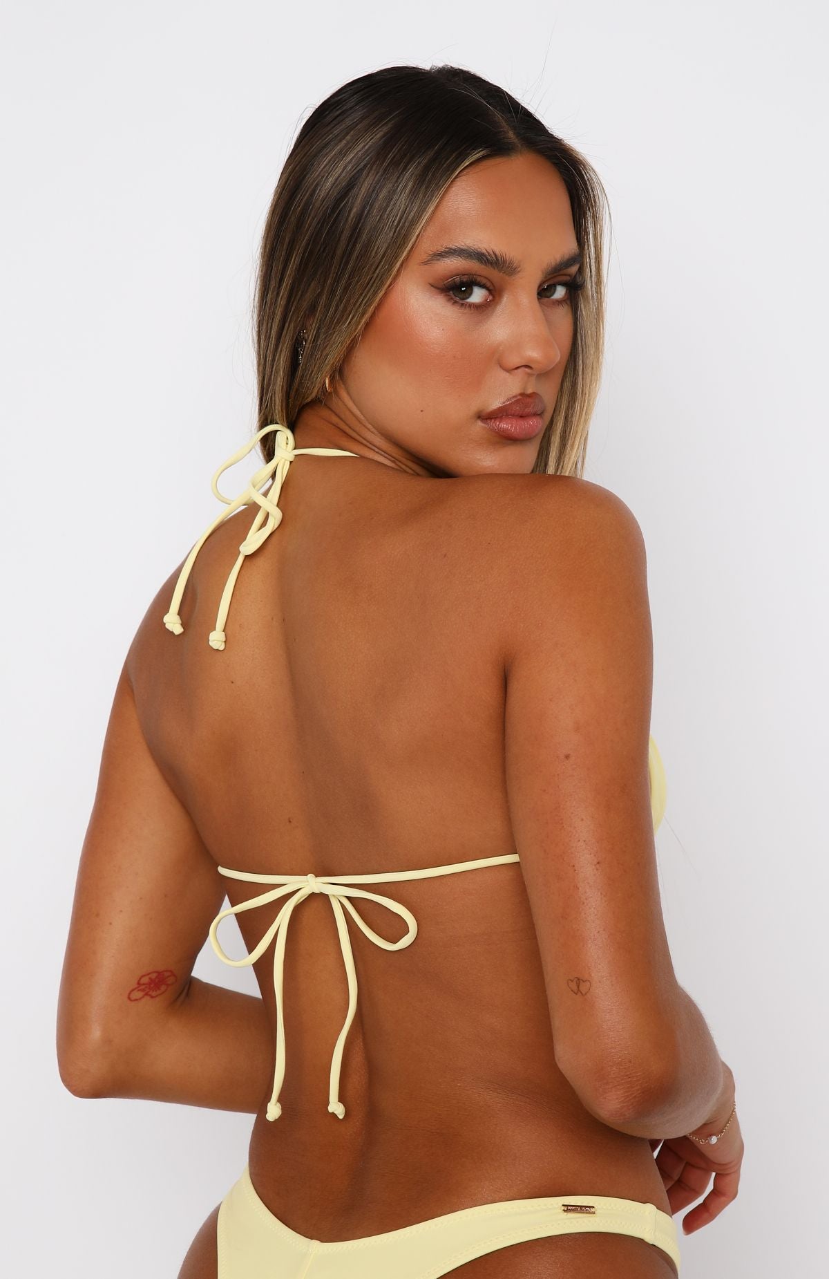 White Fox Golden Hour Bikini Top Lemon