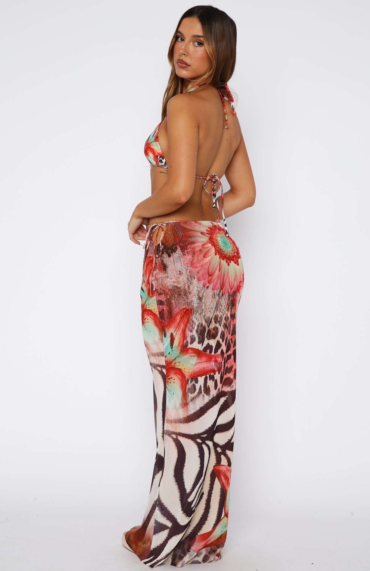 White Fox Luminous Maxi Skirt Savage Bloom