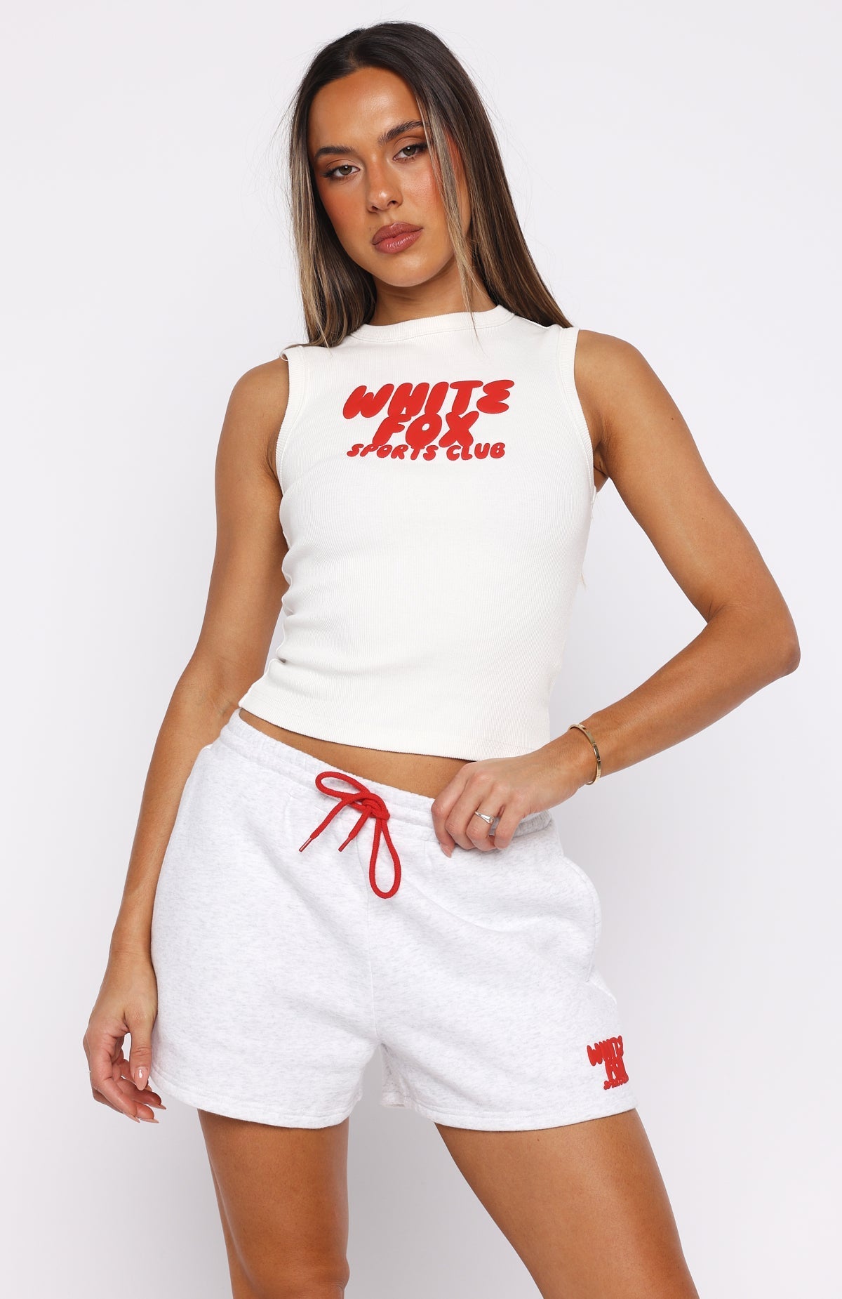 White Fox Club 14 Allie Lounge Shorts Grey Marle