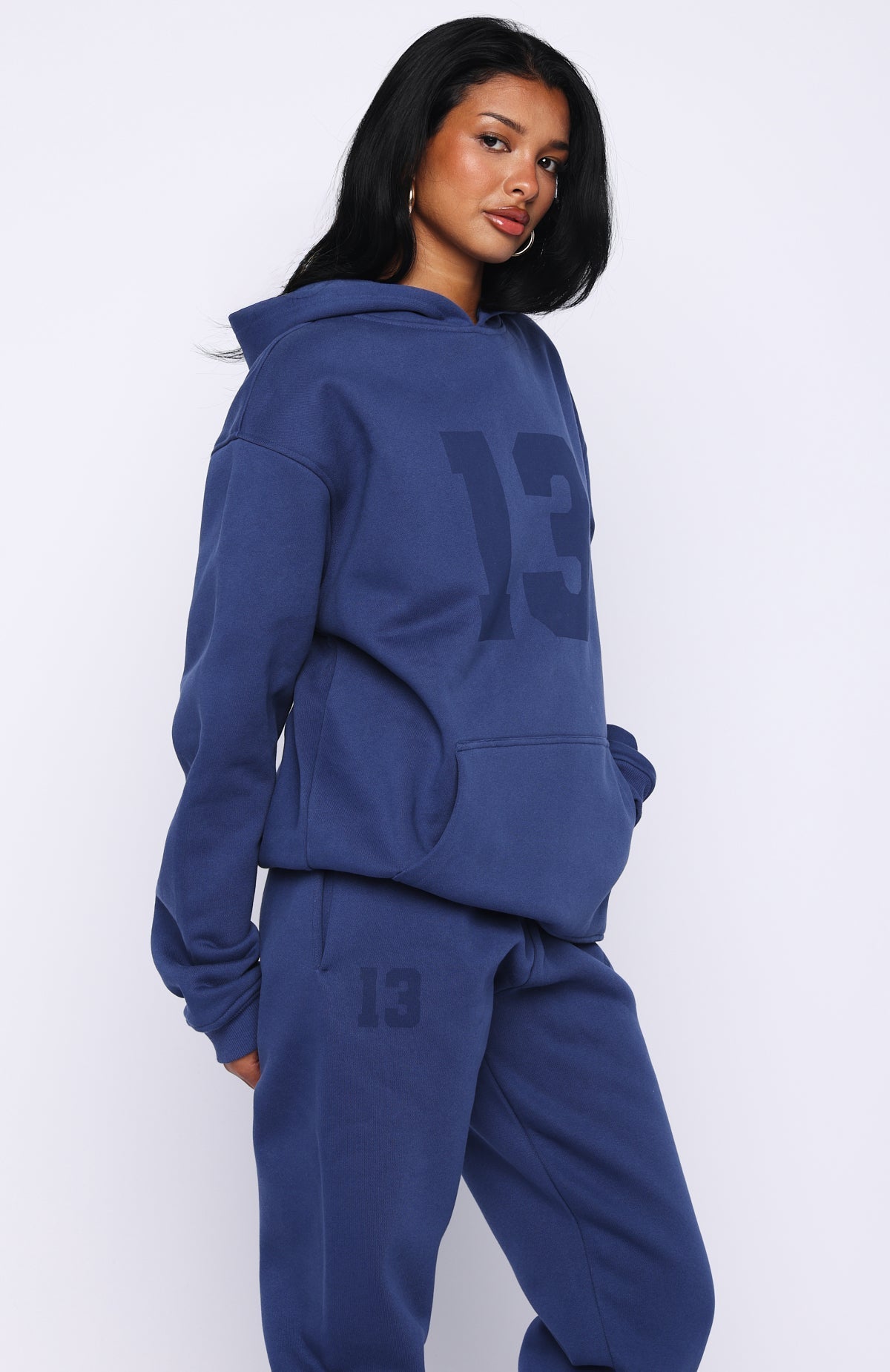 White Fox It's Your Chance Oversized Hoodie Navy