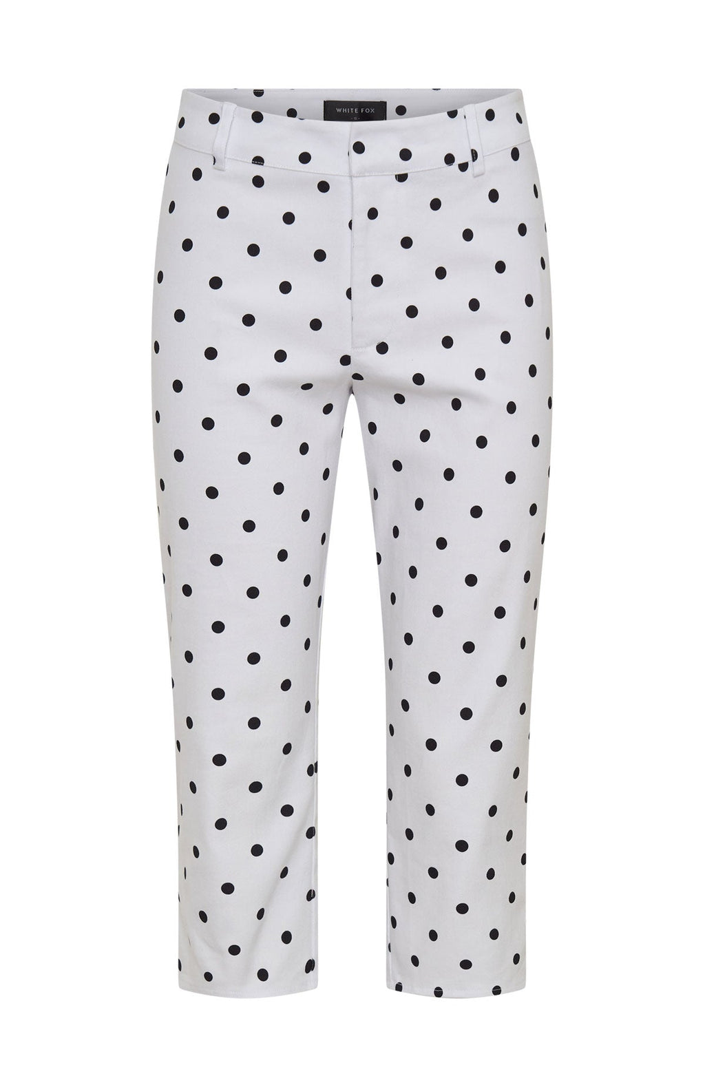White Fox Day For It Capri Pants White/Black Polka Dot