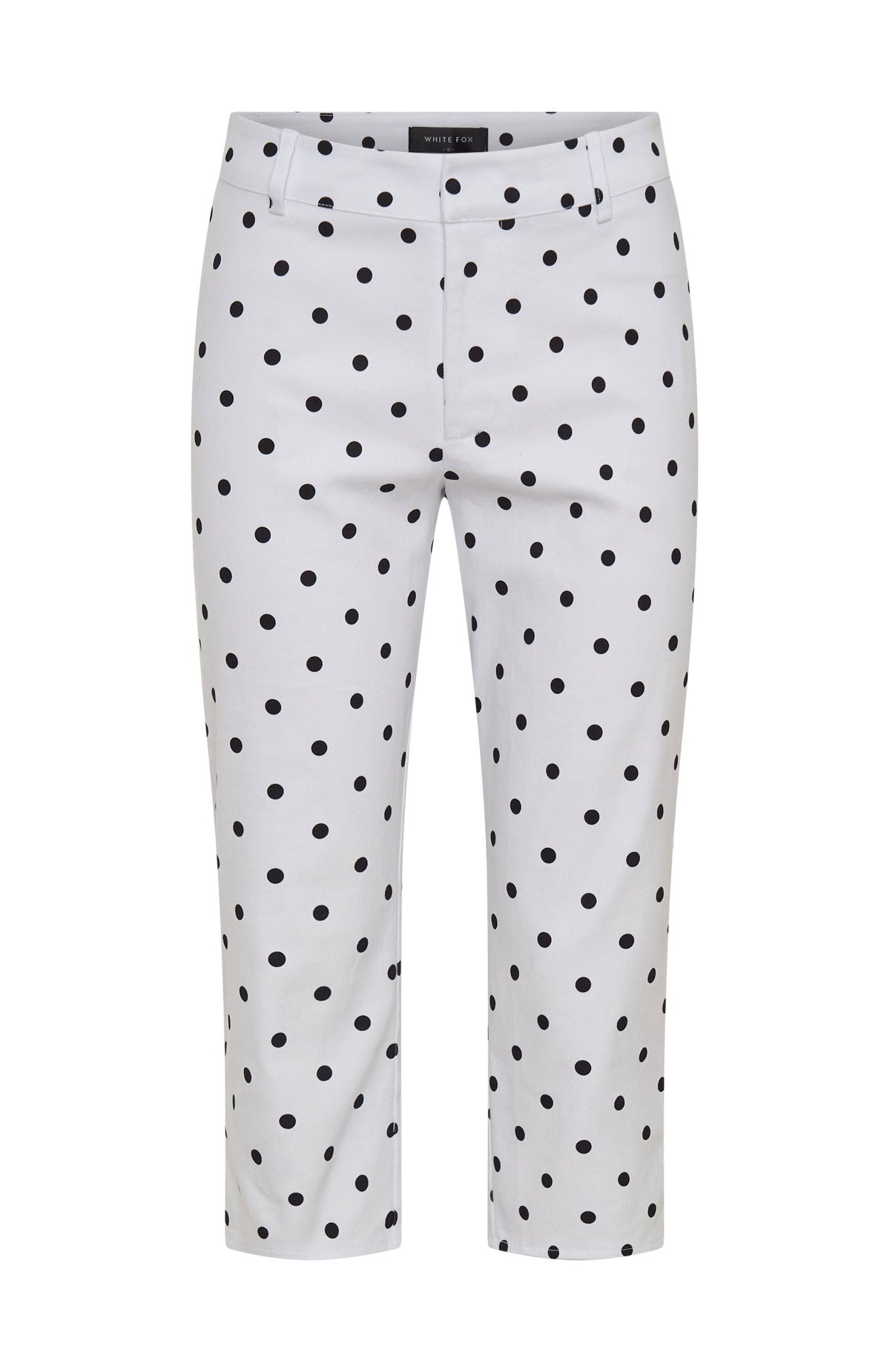 White Fox Day For It Capri Pants White/Black Polka Dot