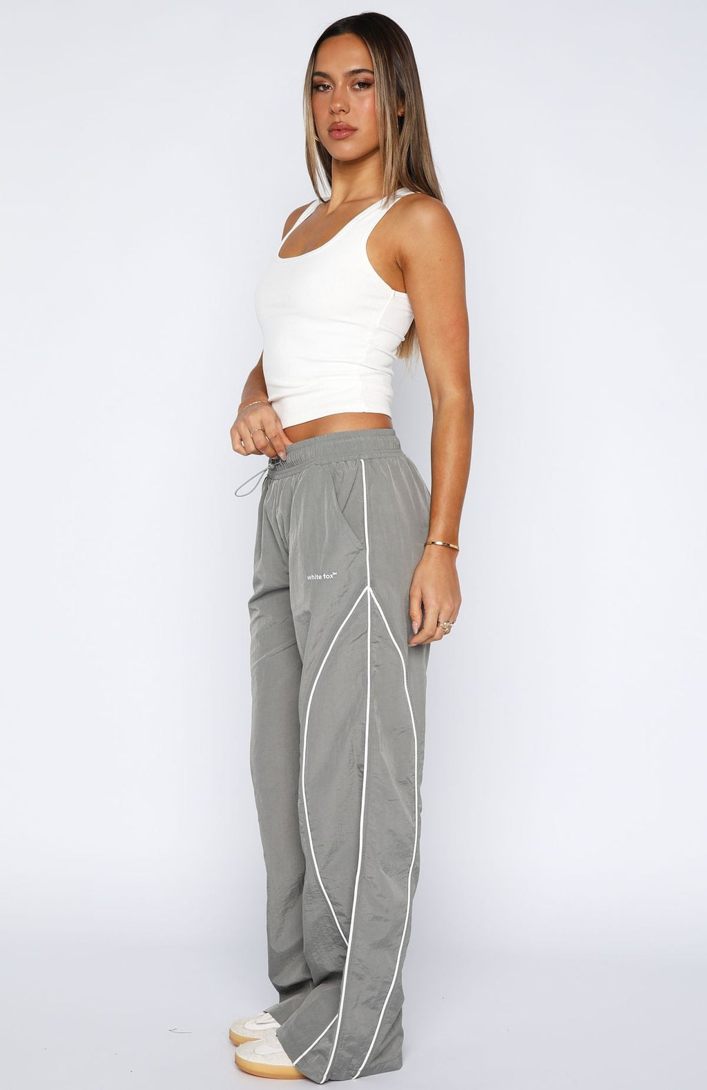 White Fox Unphased Track Pants Steel Grey