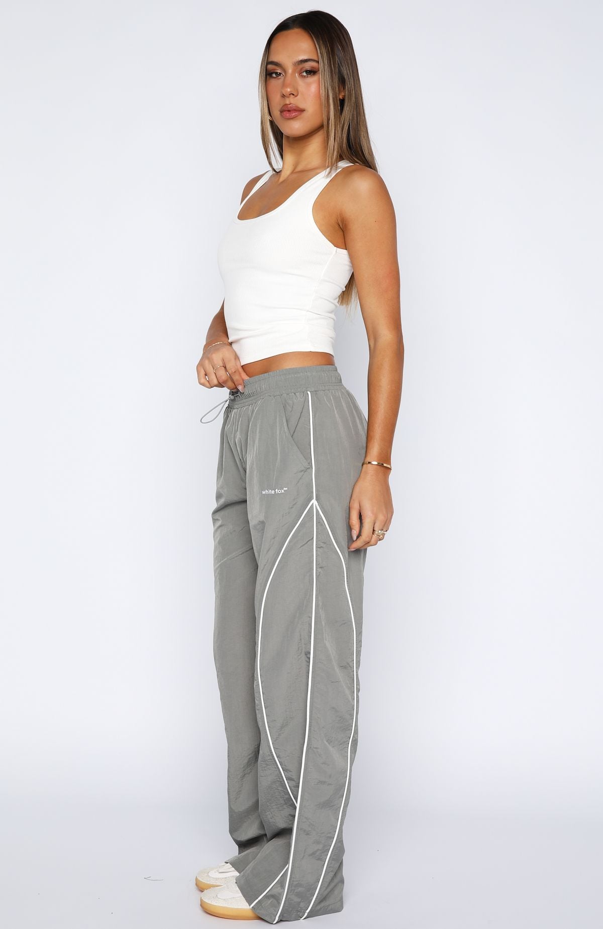White Fox Unphased Track Pants Steel Grey