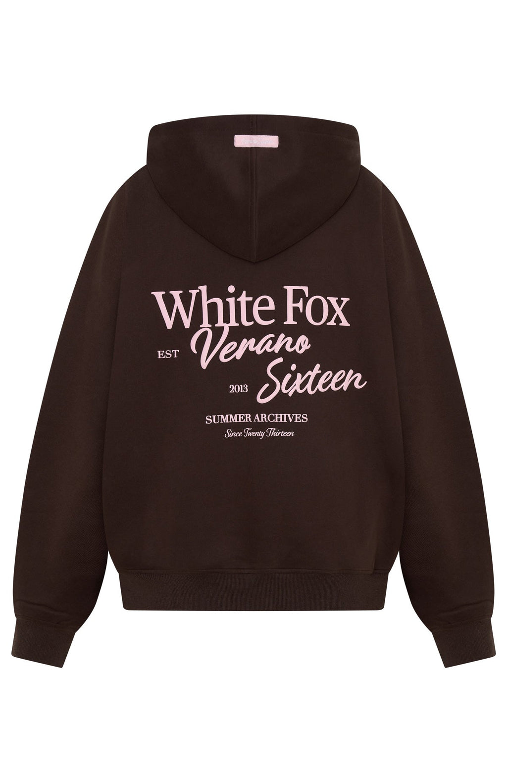 White Fox Verano Sixteen Lilia Oversized Hoodie Chocolate