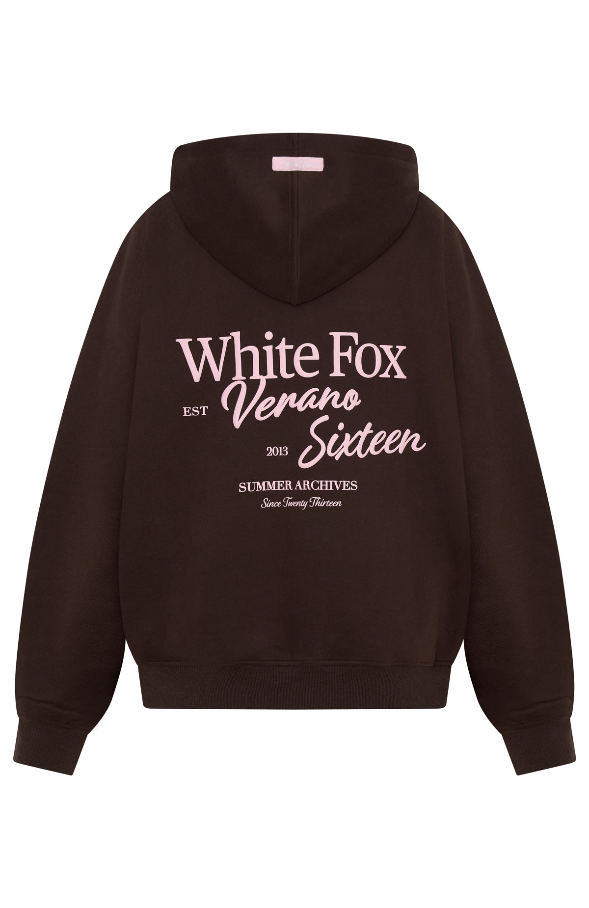 White Fox Verano Sixteen Lilia Oversized Hoodie Chocolate
