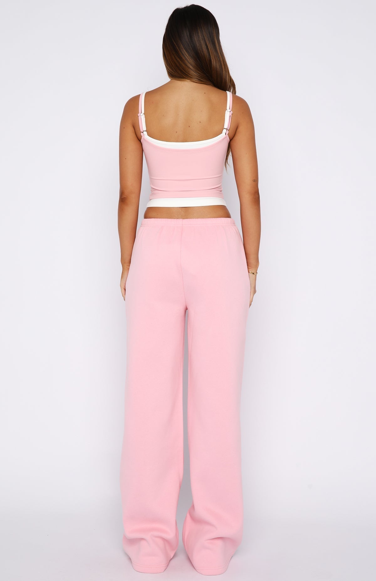 White Fox Release 15 Kiana Wide Leg Sweatpants Pink